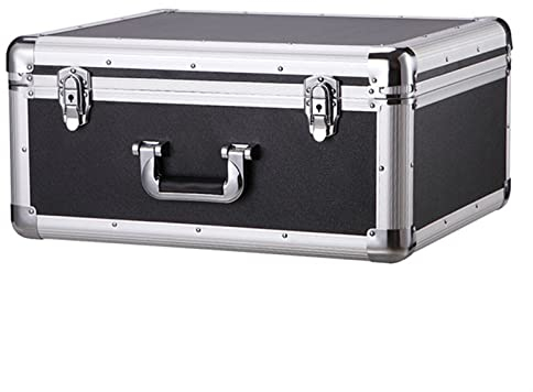 Werkzeugkästen Werkzeugkasten aus Aluminium, Werkzeugkasten, Aktenkoffer, tragbare Aufbewahrungsbox, abschließbar, Pillenetui, geeignet for Arbeitsplatz und Familie, schwarz Werkzeugorganisator. ( Col