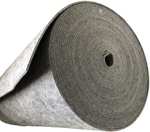 Filz, Filzmatte, Matte, 100% Polyester, Meterware, breite 160cm, Farbe grau (8 mm)