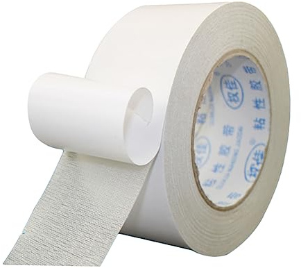 MAGICLULU Double Sided Carpet Tape 60mm X 20m White Heavy Duty Adhesive Rug Tape for Securing Carpets, Woodworking, and Craft Projects in Home and Office Use