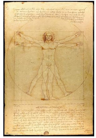 Grupo Erik: L'Uomo Vitruviano di Leonardo | Poster da Parete Arte Classica, 61 x 91,5 cm, Carta Lucida e Incorniciabile