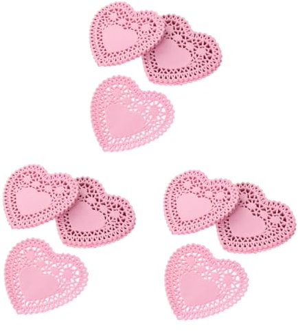 PRETYZOOM 750 Stück 4 Scrapbooking Buch Sammelalben Dekorationen Für Valentinstag Raumdekoration Hochzeit Geschirr Dekoration Kuchen Backpapier Matten Feine Häkel Lebensmittelmatte