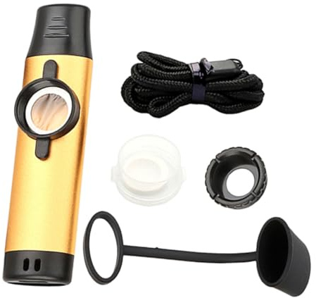 BESTonZON Kazoo Instrument für Musikdarbietungen Leicht Spielbar aus Stabilem Metall Ergonomisch Geformt Kompatibel mit Gitarre Ukulele Keyboard und Mehr und Leicht zu Transportieren