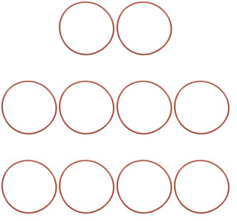 PATIKIL 10 Stück O-Ringe 110 x 104 x 3 mm Dichtungsringe, Nitrilkautschuk Dichtung O Ring Gummidichtung Rund Seal Unterlegscheiben für Hydraulik Sahnespender Pumpe Schnellkupplung, Rot