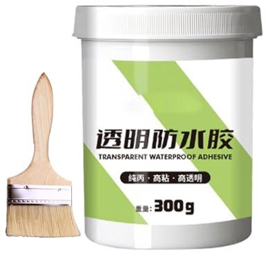 Qutalmi Rivestimento impermeabile trasparente, agente impermeabile invisibile,Rivestimento trasparente invisibile da 300 g - Sigillante impermeabilizzante, sigillante per tetti per terrazze, cemento