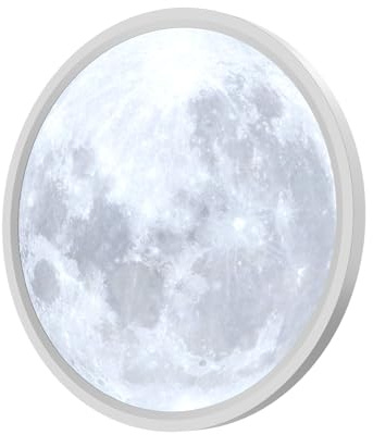 Aphyni Lámpara de techo Moonlight LED Ø30cm,24W lámpara impermeable 3000-6500K 2800LM IP44 con función de memoria temporizador para dormitorio, habitación infantil, pasillo, cocina, comedor