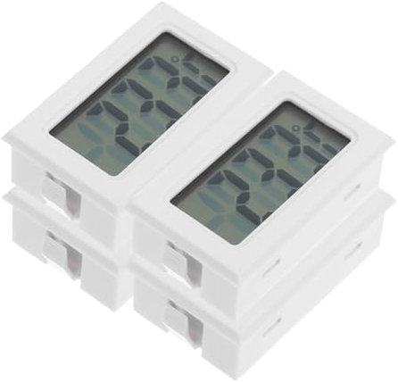 BESPORTBLE 4pezzi Termometro Digitale e Igrometro Per Monitoraggio Umidità e Temperatura Ambienti Domestici Reptili e Design Compatto e Portatile Con Letture Accurate
