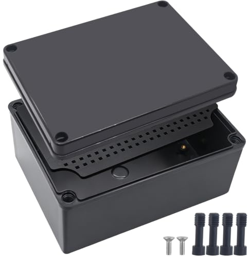 Caja de conexiones, IP67 resistente al agua, ABS, caja de proyectos con placa de montaje, caja eléctrica para electrónica exterior, 200 x 150 x 100 mm