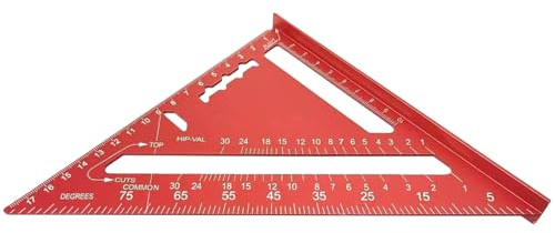 a Triangolo in Metallo - Goniometro Metrico | Strumento di Precisione per Misurazioni in Falegnameria Edilizia Disegno Tecnico e Ingegneria
