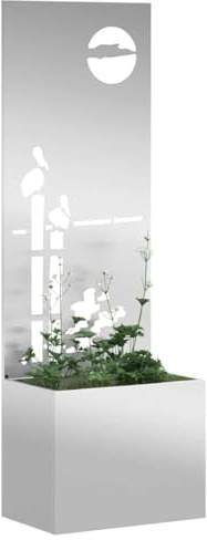 vidaXL Garten Sichtschutz-Leinwand Silber 50 x 32 x 150 cm