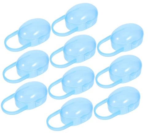 Toyvian 10pcs Pacifier Storage Box Pp Plastic Soother Organizer for Travel Diaper Bags Mesh Bins for Nursery