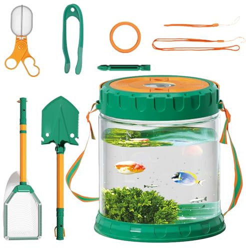 Kids Explorer Kit - Ensemble d'Aventure en Plein air, Outils de Nature Éducatifs, Boussole à Grossissement Binoculaire, Apprentissage Amusant de Détection d'Équipement | Pour Camping Randonnée