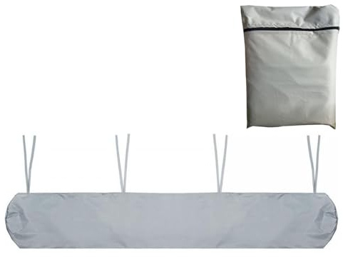 Toldo impermeable – Protector de toldo resistente de 2,5 m, ideal para toldos móviles, medias fundas y persianas independientes (gris, 2,5 m)