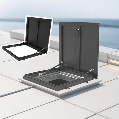 30 34 36 38 40 Large Commercial Roof Access Hatch Roof Manhole Lids,Steel Ceiling Entry Hatch with Handle & Gas Shock Strut,Roofs Rainproof Board for Warehouse/School,23x40in(58.4x101.6cm)