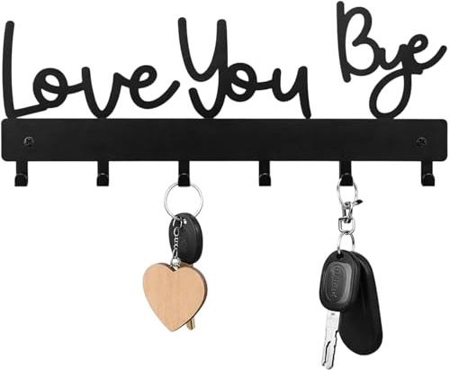 QhgPnt Key Holder for Wall, Wall Mounted Key Hooks with Multiple Hooks, Durable Entryway Organizer for Keys and Essentials, Compact Home Decor Solution