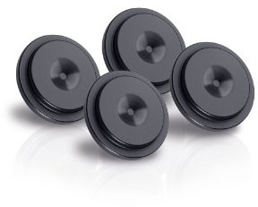 Oehlbach Washer 20 Set - Hochwertige Unterlegscheibe für Spikes - Lautsprecher & Subwoofer - universell einsetzbar, Vollmetall - 4 Stück - schwarz