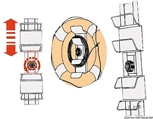 Osculati Rechtwinklige Halterung f. Rettungsring