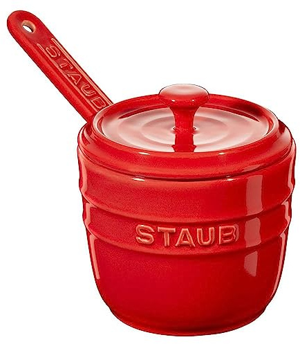 STAUB Zuckerdose mit Löffel Kirschrot 9 cm