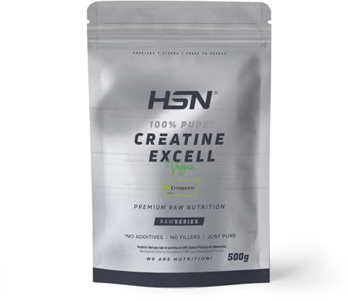 HSN Creatina 100% CREAPURE® in Polvere | Gusto Neutro - 500g | Certificazione di Qualità Garantita: Puro Monoidrato di Creatina Micronizzata Senza Additivi e Priva di Contamin