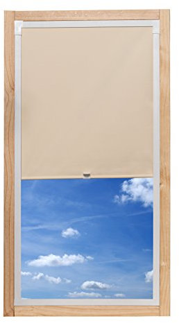 K-home 98-003 Dachfensterrollo Individuell, Stoff, Beige, 96 x 130 cm (B x L)