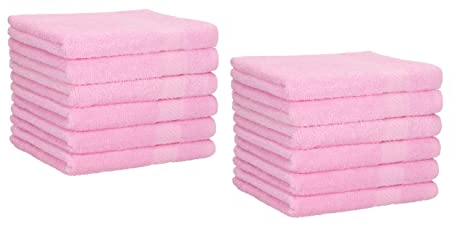 Betz 12 asciugamani per ospiti Palermo 100% cotone misure 30 x 50 cm rosa
