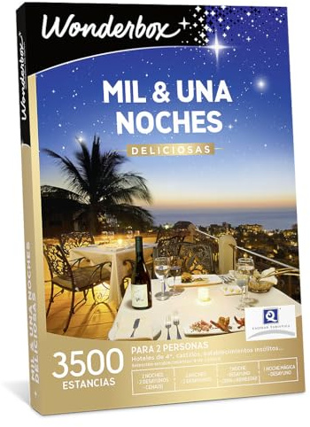Wonderbox Caja Regalo - MIL & UNA NOCHES DELICIOSAS - una estancia con diferentes opciones a elegir entre 3.500 hoteles deliciosos para dos personas.