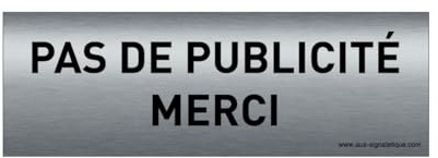 AUA SIGNALETIQUE - Plaque de porte Aluminium brossé imprimé AluSign Texte - 150x50 mm - Double Face adhésif au dos (Pas de Publicité)