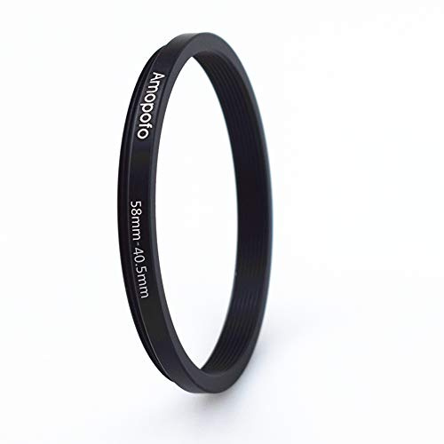 Anillo de filtros de cámara de 58 mm a 40,5 mm, compatible con todas las lentes de cámara de 58 mm a 40,5 mm UV CPL filtro, anillo de 58 a 40,5 mm