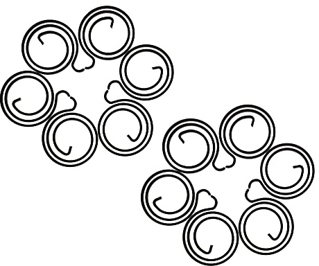 YINETTECH 12pcs Ressorts de Poignée Quincaillerie de Porte Bobine 2.5 tours 3mm d'épaisseur Réparant Porte de Maison