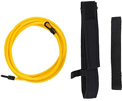 Colcolo Schwimmtrainingsgürtel Schwimmtrainer Pool Schwimmstrippe Schwimmtraining Gürtel Erwachsene, Gelb 10mm