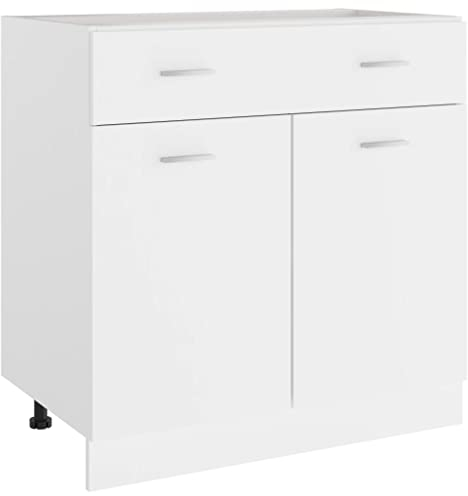 vidaXL White Chipboard Kitchen Cabinet 80 x 46 x 81.5 cm