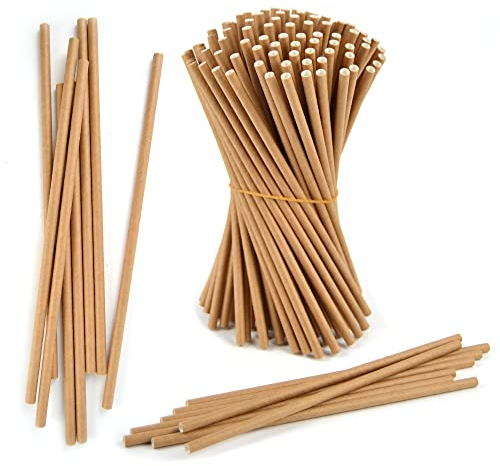 PZ 250 CANNUCCE DRITTE IN CARTA AVANA KRAFT STRAIGHT STRAW ALTEZZA 20 CM (DIAMETRO FORO 6 MM) PER BEVANDE, GRANITE, COKTAIL E SUCCO DI FRUTTA