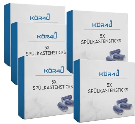 kör4u WC-Spülkastensticks 25 Reinigungstabs für Duofresh gegen Kalk & Belag