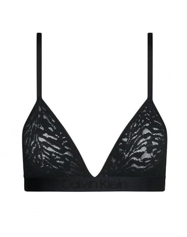 Calvin Klein Damen BH Bralette Unlined Triangle Stretch, Schwarz (Black), M