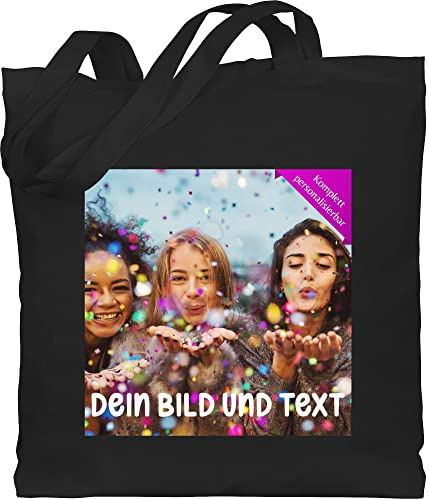 Geschenk mit Namen personalisiert by Shirtracer - Baumwolltasche - Foto eigenem - Fotogeschenk I Geschenk Bild personalisiert I Geschenk mit Bild I Custom Photo