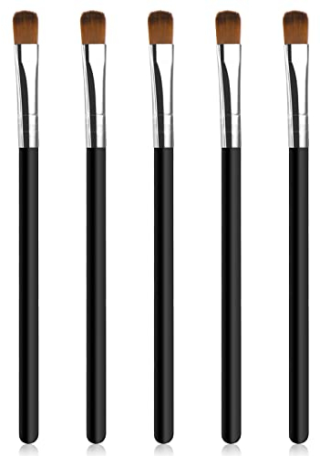 WLLHYF 5 Pezzi Set di Pennelli per Sopracciglia Eyeliner Pennelli per Trucco Occhi Professionale Ultra Sottile Eye Shadow Liner Pennello con Setole Morbide Ombretto Strumenti per Donne Ragazze