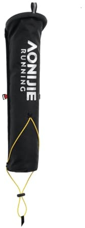 Bolsa de almacenaje Externa Ligera para Bastones de Senderismo Bolsillo con Espina de pez Abertura de apriete Bolsa para Silla de Paseo (Negro)
