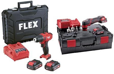 Flex Akku-Exzenterpolierer PXE 80 10.8-EC/2.5 Set + Bohrschrauber DD 2G 10.8-LD / 513547