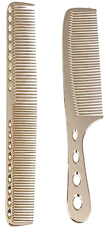FRCOLOR Lot de 2 ciseaux de coiffure professionnels pour homme - Peigne à cheveux antistatique en carbone - Peigne de coupe fine - Accessoire de coiffure - Peigne à cheveux -