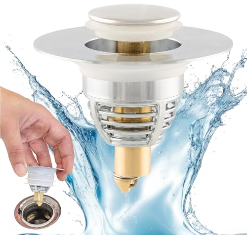 VITA HOME Tappo per Lavandino Bagno Click Clack – Tappo Bidet Pop Up, Anti-Odore e Resistente