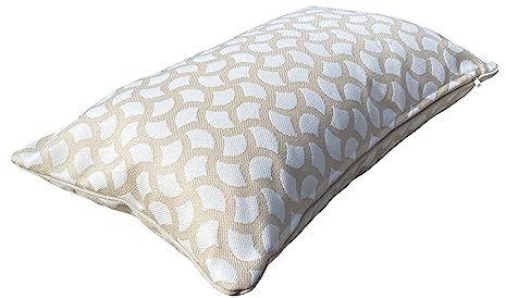 BlinqBlinq Outdoor Kissen inkl. Füllung | Wetterfest, Anti-Schimmel & Lichtecht perfekt für Terasse & Garten | Sandfarben Rhodos | Kissenbezug Größen 40x40, 50x50, 30x50, 40x60 cm (40x60)