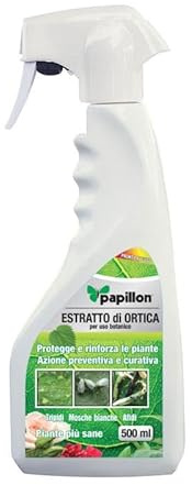 PAPILLON - ESTRATTO VEGETALE DI ORTICA PER PIANTE 500 Ml protegge dagli attacchi di afidi, tripidi e altri insetti