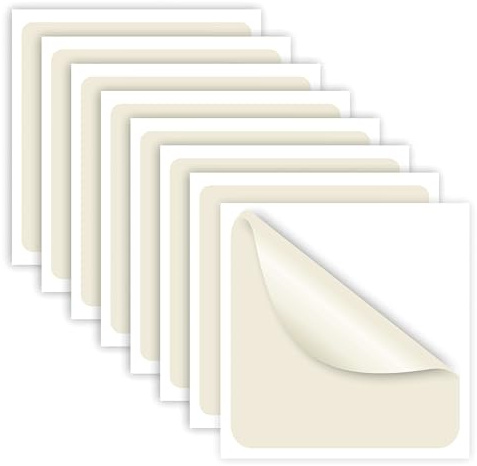 Pegatinas Anticolision para Cristal - 8ud de 12 cm Vinilo Beige Antichoque de Personas y Pajaros para Ventana Escaparate (Beige, 12 cm)