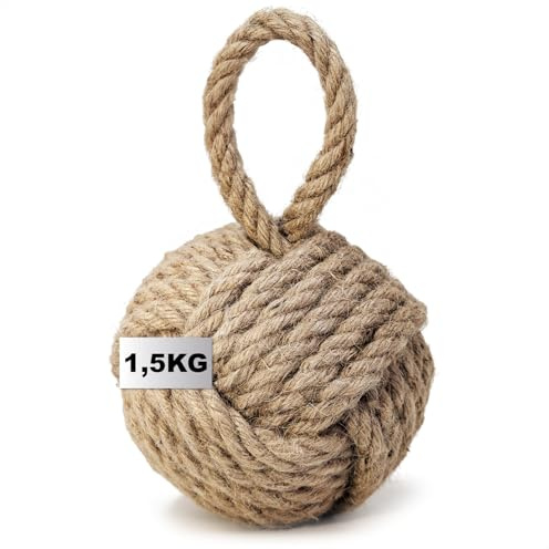COM-FOUR® Arrêt de Porte - Arrêt de Porte Lourd de 1,5 kg au Design de Noeud de Casquette de Turk - Butée de fenêtre en Poing de Singe - Accessoire pour la Maison - Bloc de Frein