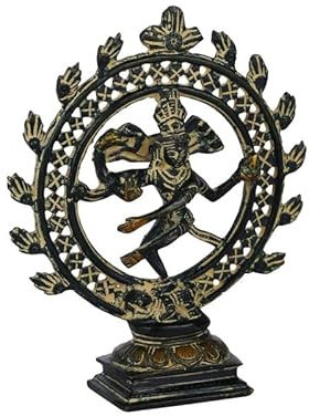 FLFWLASS Antike Nataraja Shiv Idol Lord Tanzende Shiva Statue aus Messing
