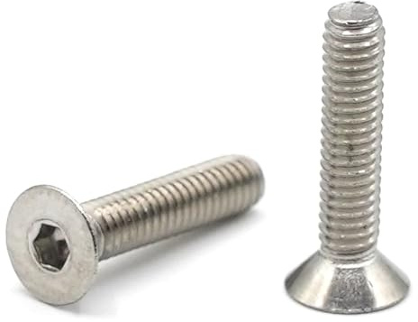 20 x FHC Schrauben M2,5 x 12 mm Edelstahl – Senkschrauben Innensechskant aus Edelstahl A2 – ISO 10642 Metallschrauben Senkkopf Vollgewinde metrische Schraube für Mutter, Inbusschlüssel M2,5 x 12