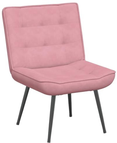 vidaXL Chaise de Relaxation Rose 64x74x84 cm Velours, Fauteuil, Fauteuil de Salon, siège de Relaxation, Fauteuil de Salle à Manger, Fauteuil de Bureau