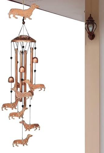 Dackel-Windspiel, Haustier-Gedenk-Windspiel für Hunde - Windspiel für Hunde im Freien | Windspiele für Hunde im Freien für draußen, drinnen, Zuhause, Rasen, Terrasse, Gartendekoration, Hofdekoration