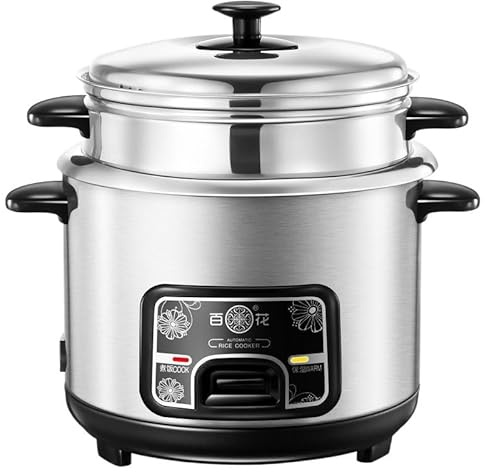 Arrocera automática, olla interior de acero inoxidable con vaporizador y funciones cálidas, capacidad de 2 litros para