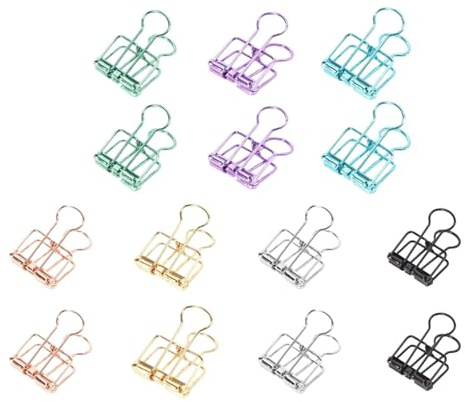 14 Pcs Documenti Clip Scava Fuori Carta 19/32/51mm Filo di Metallo Coda Lunga Raccoglitore Morsetti Stazionari Coda Lunga Raccoglitore Carta Scava Fuori Bill Forniture scolastiche