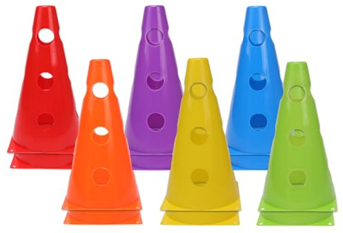 Haodream 12/18 Cono Traffico in Plastica Secchio per Allenamento Calcio Secchio per Allenamento con Ostacoli per Pattini Cono Calcio Parte Segno Calcio Secchio Allenamento Attrezzatura per